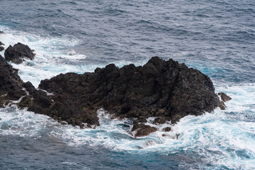 Porto Moniz Madeira Portugal Grey Low cloud day