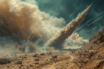 Aerial Attack on War Zone