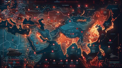 Military Icons in Conflict Map