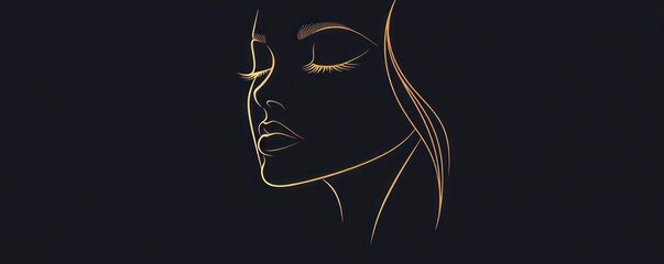 A beauty face vector logo design for a beauty salon or cosmetic brand.