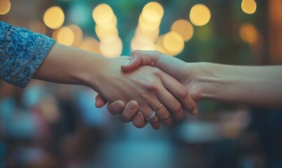 A heartfelt goodbye at a company farewell party, showcasing the organization's values