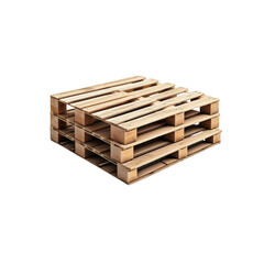 Wooden Pallets Isolated on White