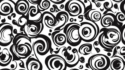 Seamless pattern with black and white background design