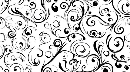 Seamless pattern with black and white background design