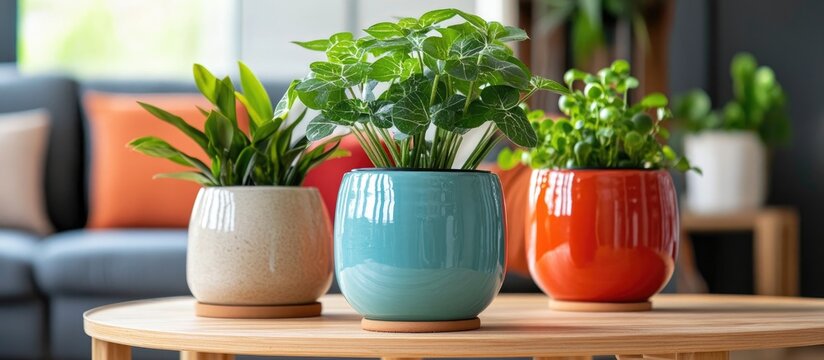 Zamioculca plant elegantly displayed in a colorful ceramic vase perfect for home decor