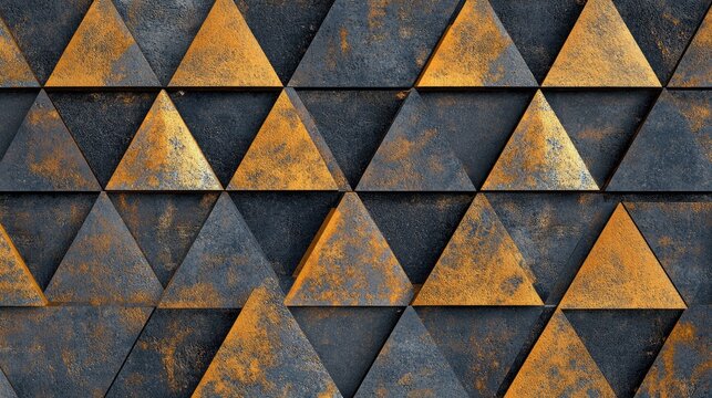 Seamless abstract pattern featuring endless repetitive truncated pyramid shapes ideal for modern design projects