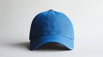 Blue baseball cap against a white backdrop