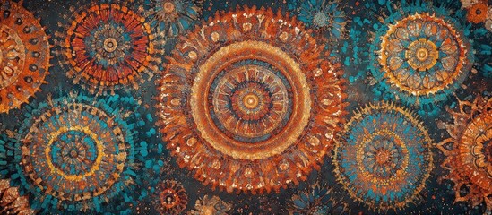 Multicolor rustic digital wall tile decor featuring intricate patterns perfect for enhancing interior aesthetics home design wall art wallpaper textile