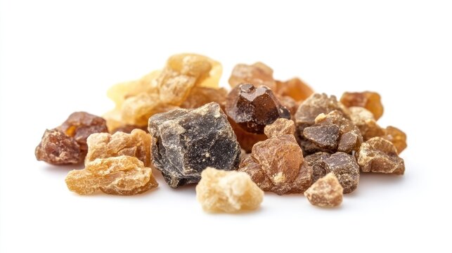 An arrangement of Benzoin Siam and Dammar Resins is showcased against a clean white background