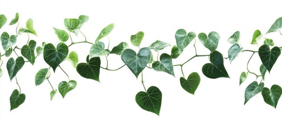 Obraz premium Vine plant jungle climbing against a white background Clipping path included