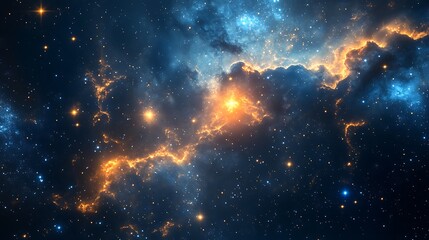 Fototapeta premium A serene night sky filled with beautiful shining stars above.