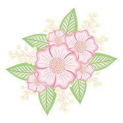 Fototapeta premium Pink Flower Bouquet. Beautiful Floral Vintage.