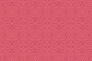 Red and pink repeating background lined diamond pattern