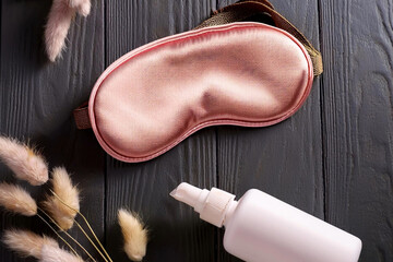 Obraz premium sleeping eye mask, mockup style advert, front view