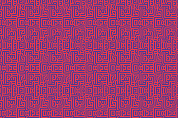 Red and purple repeating background lined square pattern