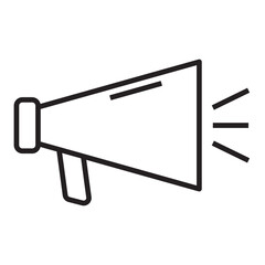 Obraz premium Megaphone line icon.