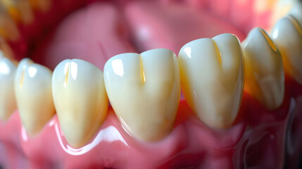 Close-Up of Incisor Teeth and Gums: An Insightful View of Oral Health and Anatomical Details