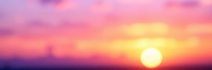 Naklejka premium Abstract watercolor background depicting a stunning sunset sky in shades of orange and purple, artistic, sunset, textured