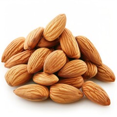 Fototapeta premium A close-up of a pile of almonds, showcasing their natural brown color and textured surface.
