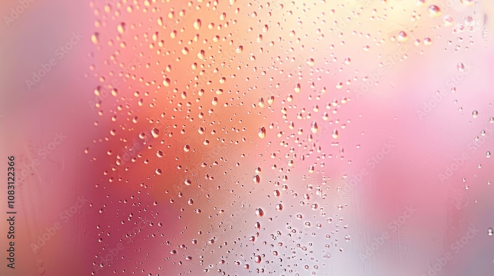 Poster pastel pink peach gradient background minimalist design with grainy texture and watercolor style