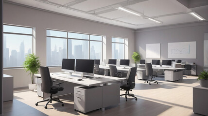 Fototapeta premium Interior of a modern business office and conference room