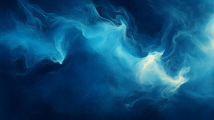 Fototapeta premium Abstract Blue Swirling Nebula Digital Art Background Image