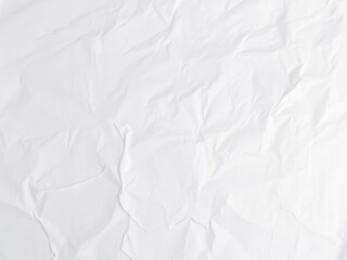 Obraz premium Wrinkled white paper poster with a textured surface, vintage, background, white