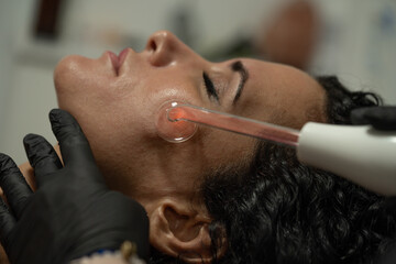 esthetic center using facial frequency device