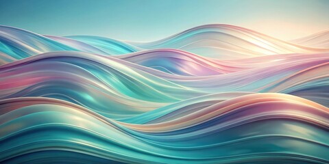 Obraz premium Abstract Dreamy Flowing Curves With Light Pastel Colors