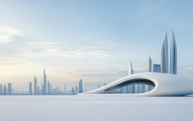 Fototapeta premium Minimalist modern art building space structure 