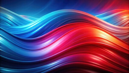 Obraz premium Abstract Vibrant Swirls of Blue and Red Hues Flowing in an Artistic Dance of Color and Movement