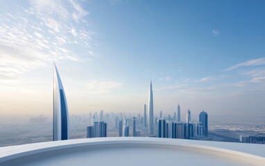 Fototapeta premium Highly developed futuristic technological cityscape 