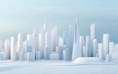 Fototapeta premium Highly developed futuristic technological cityscape 