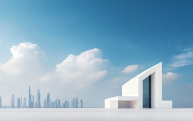 Fototapeta premium Highly developed futuristic technological cityscape 