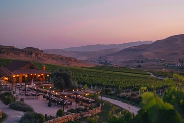 Luxury experience of wine tasting in valley