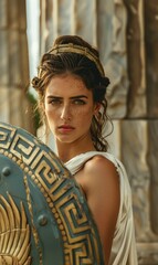 Patron of cities: Athene, often called Pallas, celebrated in Greek lore for her wisdom, martial prowess, craftsmanship, syncretised with Minerva, revered as the protector of many Greek municipalities.