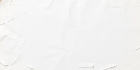 White crumpled paper with creases and texture for background design, old, surface, background