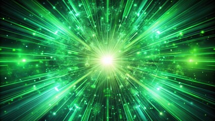 Obraz premium A kaleidoscope of light rays and glowing particles converge towards a bright white center, creating a stunning and ethereal visual representation of an abstract cosmic explosion.