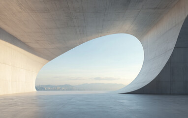 Minimalist modern art building space structure