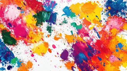Obraz premium Vibrant Abstract Splash of Colors with Artistic Paint Strokes Creating a Dynamic and Energetic Background for Creative Projects and Designs