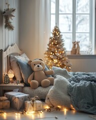 Children's bedroom on Christmas Eve