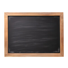 A simple blackboard and chalk set against white, perfect for creative arts or educational displays.
