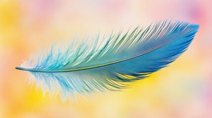 Obraz premium Colorful Feather on Soft Background
