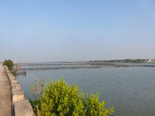 Malabon dike on a hot and humid sunny morning