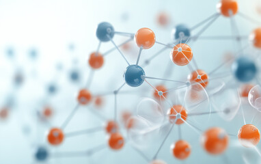 Obraz premium A demonstration of structural relationships and interactions between molecules in the microcosmic world 
