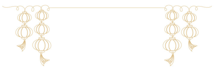 line art lantern background for Chinese New Year © Is