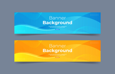 Naklejka premium Gradient abstract banner template