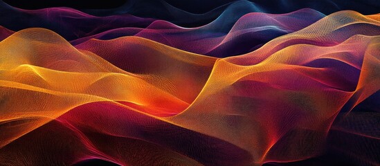 Obraz premium Abstract Wavy Background With Orange, Red, Blue Colors