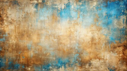 Obraz premium Abstract Grunge Texture with Earthy Tones and Distressed Blue Hues