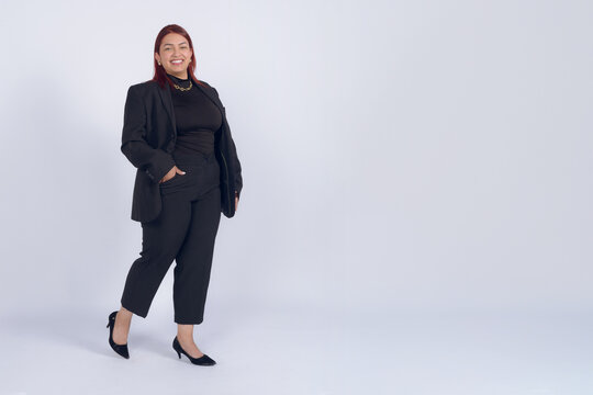 happy successful colombian entrepreneur woman